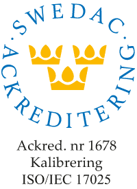 Swedac ackreditering nr. 1678